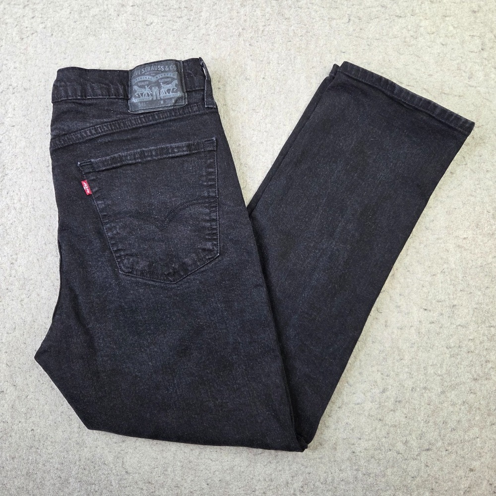 Levi's Jeans Mens 36x32 Black 541 Athletic Fit Tapered Leg Stretch Denim